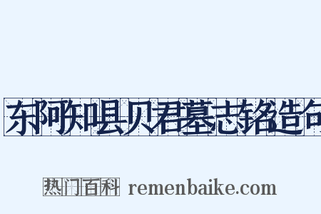 东阿知县贝君墓志铭造句是什么意思的图片